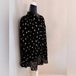 Black & Gold Button Down Shirt
